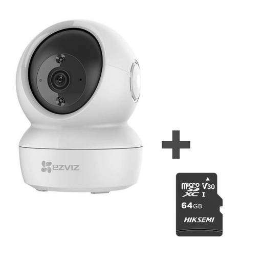 [10051] Combo Cámara Ezviz H6C Pro 1080 2Mpx Color Vu Interior Wifi + Microsd 64Gb