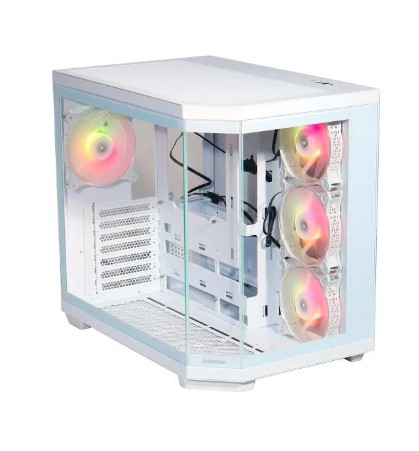 [8910] SOLARMAX CM-W950-SF GABINETE GAMER WHITE + 4 FAN ARGB