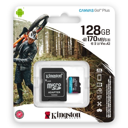 [10100] Kingston Canvas Go! Plus Memoria Micro Sd 128Gb 4K Camara-Dron