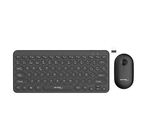 [8987] NETMAK NM-KB850 KIT MOUSE + TECLADO INALAMBRICO NEGRO