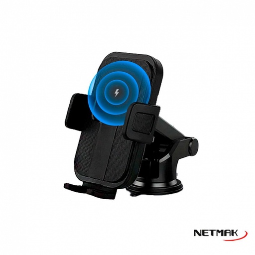 [10130] Netmak Nm-Hc42 Holder Soporte De Celular Con Carga Inalambrica Para Auto