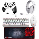 COMBO GAMER NETMAK PRO TECLADO MECÁNICO + MOUSE EXPERT + AURICULAR GAMER TRIMODO + PAD MOUSE + JOYSTICK 4 EN 1