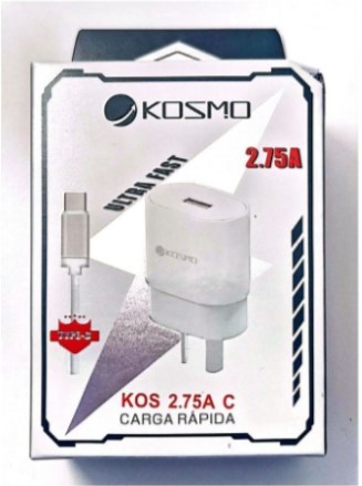 [9205] KOSMO CARGADOR TIPO C 2.75A CARGA RAPIDA