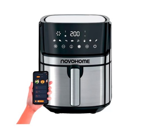 [10243] Novohome Nh-Af65W Ix Air Fryer Freidora 6.5 Lts Inox. Wifi