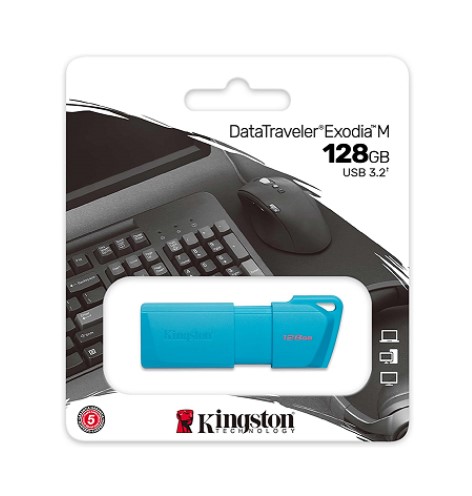 [9309] KINGSTON PENDRIVE DTX NEON AQUA 128GB USB 3.0